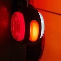 1 брой LED ЛЕД светодиоднен габарит, токос, рогче 24V с три светлини бяла,жълта,червена Неон Ефект за ремаркета, платформи, камиони и др.