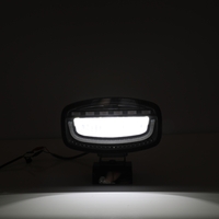 Универсален LED диоден халоген с DRL дневни светлини бяло/жълто и аварийна сигнална блиц оранжева светлина 12-24V 3500 лумена