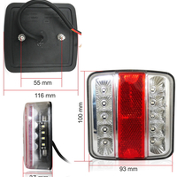 Комплект от 2 броя Мултифункционални Диодни LED стопове стоп задна светлина 12V 24V за бус камион ТИР ремарке каравана