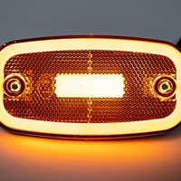 LED Светодиоден Габарит, 122mm x 63mm, Оранжев, Жълт, Неон Ефект, Три Функции,12V-24V