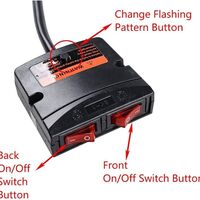 12V 24V Лед Led Диодна Мощна Синя Аварийна Сигнална Лампа Буркан 97.5 см 10 режина За Пътна Помощ Платформа Снегорин и др.