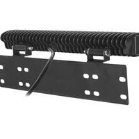 38см LED Лед Бар Със Стойка За Номер С Три Функции 55W, 4768lm, 12V - 24V E-Mark Подходящ За Автомобил, Бус, Камион, Селскостопански машини, Трактор, Комбайн, Агро Техника, Сеялка, Пръскачка, Джип, 4X4, Offroad, SUV