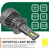 Комплект от 2 броя LED ЛЕД диодни крушки H7 Х7 12V 120W 13000lm за фарове Canbus без грешки 6000К