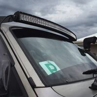 Комплект Стойки за Извит Led Лед Диоден Бар Крепежни Скоби за монтаж на предното стъкло за Offroad Джип Джипове Nissan Patrol Y61 Toyota Landcruiser 80