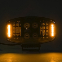 LED ЛЕД 90W Jumbo фар халоген лампа 12V - 24V с DRL parking светлина бяло-жълто за джип камион трактор