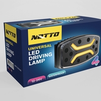 LED ЛЕД Високомощен диоден фар халоген лампа 12V - 24V бяло-жълто за АТВ джип камион трактор земеделски и селскостопански машини и др. 245 x 139 x 70 mm