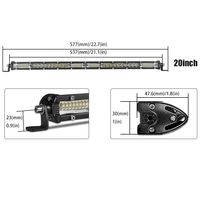 57.7 см Диоден 54 LED Лед Бар 78W Ултра Тънък 12D рефлектор 12-24V Комбинирана Combo - Flood и Spot Светлина