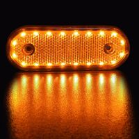 LED Габарит Със Стойка, Червен или Жълт Цвят, Маркер, 20 Диода, 12V - 24V