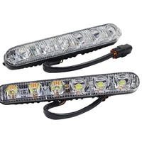 Комплект Предни Мощни 9 Led Лед Диодни Дневни Светлини С Мигач - Функция Динамичен Бягащ Мигач - 12V 36W