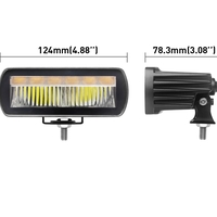 LED комбиниран халоген Flexzon / работна лампа с бял DRL и аварийна блиц светлина с 4 режима, IP65/67K, 12–24V