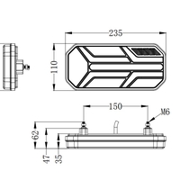 Комплект LED ЛЕД Диодни Стопове, Динамичен Мигач, 7 Функции, 12/24V