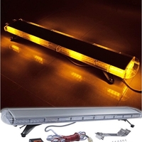 12V 24V Лед Led Диодна Мощна Аварийна Сигнална Лампа Буркан с Магнит 130 см 10 режина Бяло Стъкло За Пътна Помощ Платформа Снегорин и др.