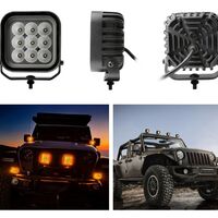 64W LED Халоген Бял, Разпръсната светлина с жълта и червена DRL светлина 12V-24V