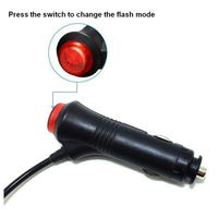 12V 24V Лед Led Диодна Мощна Аварийна Сигнална Лампа Буркан с Магнит 15 режима Бяло Стъкло За Пътна Помощ Платформа Снегорин и др.