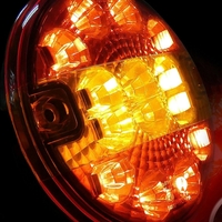LED Лед Диоден Стоп Тип Хамбургер, Тънък Slim , Ø14cm, 12V-24V, За Камион, Ремарке, Бус , Каравана, Кемпер