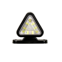 Комплект от 2 броя 18LED ЛЕД мини светодиоднен габарит токос тип рогче 12 - 24V жълто - червено с триъгълна форма Неон Ефект за ремаркета платформи камиони и др.