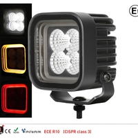 30W LED Халоген Бял, Разпръсната светлина с жълта и червена DRL светлина 12V-24V