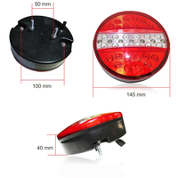 LED Диоден стоп тип хамбургер 12V ЧЕРВЕНО-БЕЛИ ЗАДНИ СТОП СВЕТЛИНИ