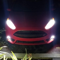 Комплект 2 броя LED фарове за мъгла, халогени за Dacia, Renault, Ford, Citroen, Suzuki, бяла светлина, Ø91 мм, 12V, алуминиев корпус, H8/H11 букса