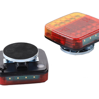 Безжични Wireless Лед Led Стопове с Магнит 12V 24V за Ремарке Каравана Платформа 5 Функции