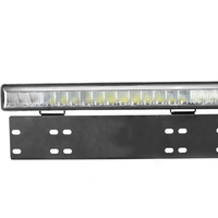 38см LED Лед Бар Със Стойка За Номер С Три Функции 55W, 4768lm, 12V - 24V E-Mark Подходящ За Автомобил, Бус, Камион, Селскостопански машини, Трактор, Комбайн, Агро Техника, Сеялка, Пръскачка, Джип, 4X4, Offroad, SUV