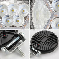 Универсален 126W Лед LED Халоген Фар Работна Лампа 12V - 24V бяла светлина + блиц мигаща бяла светлина за автомобил офроуд бус ван камион