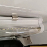 LED Лампа бяла светлина 72 LED, 12V, 6500K, 33 см – Алуминиев корпус, с кабел и букса за свързване