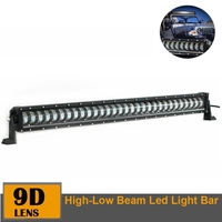 9D 88.5 СМ Led Bar Лед Бар Hi/Lo Kъси Дълги Водоустойчив Удароустойчив 12V 24V 19200 LМ 240W С Лупи Off-Road Лед Бар За Джип ATV