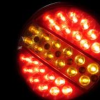 Комплект 2бр. LED Диоден стоп тип хамбургер 24V ЧЕРВЕНО-БЕЛИ ЗАДНИ СТОП СВЕТЛИНИ