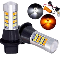 Комплект от 2броя LED диодни DRL дневни светлини с вграден мигач 12V 8W S25/1156/BA15S/P21W Can Bus без Грешки