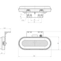 LED Светодиоден Габарит, Мигач, със Стойка, Маркер, Оранжев, Вграден Рефлектор, Е-Mark, Ефект Неон, Водоустойчив, 12V-24V