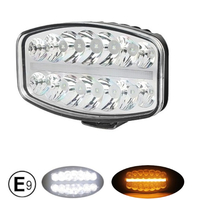 80W LED Лед Фар Халоген С Три Функции Неон ефект Бяло-Жълто/Оранжево Neon 24,5см x 13,9см 4100lm 12V - 24V E-Mark Подходящ За DAF MAN Scania Volvo Iveco и др.