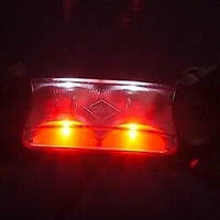 LED Светодиоден Страничен Габарит, Бял, Червен цвят, 110mm x 28mm, 12V-24V