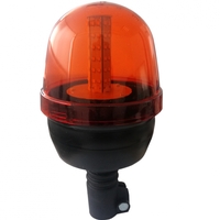 LED ЛЕД Аварийна, Сигнална Лампа Маяк Буркан 12/24V Оранжева, Жълта с Гладко Стъкло и 3 Режима На Светлина