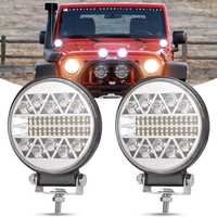 108W LED ЛЕД Диоден Фар Кръгла Работна Лампа Прожектор Задна Светлина 12V 24V