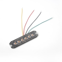 6 LED ЛЕД Жълта Аварийна Лампа Блиц Светлина Мигаща За Пътна Помощ Платформа и др. 10W с 8 режима 8х3 cm. 12-24V