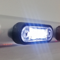 LED Маркер, Диоден Габарит, Токос, Оранжев, 12V-24V, Светлина За Камион, Бус, Ван, Ремарке, Каравана, Извит Гръб за Директен Монтаж на Ролбар, Булбар MAR891