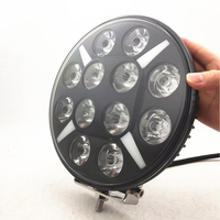 LED Диоден Халоген Фар Бял Оранжев Габарит Ø 218 мм 12V 24V 12 Диода за джип камион трактор багер
