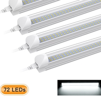 LED Лампа бяла светлина 72 LED, 12V, 6500K, 33 см – Алуминиев корпус, с кабел и букса за свързване