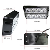 8 LED Аварийна Лампа За Пътна Помощ, Жълта Блиц Светлина, Мигаща!