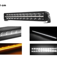 56 cm / 22 Инча 12V - 24V Led Bar Лед Бар Пиано дизайн Диоден Прожектор Супер Мощен Бяла и Оранжева Светлина Габарит Мъгла Блиц Високо Качество Ново Поколение 10900LM