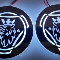 Комплект от 2бр Светодиодни LED Лед Габарити Обеци 24V бяло-червено SCA