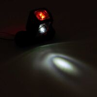 Комплект от 2бр. LED странични гумени рогчета маркери габаритни светлини за камион тир ремарке платформа 12V - 24V бяло oранжево червено