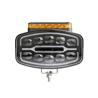 LED Халоген Фар 3 Функции DRL бяла/оранжева светлина с 360° аварийна лампа с 4 функции на премигане 12-24V за джип камион агротехника и др.