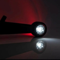 Комплект от 2 броя LED ЛЕД диодни габарити светлини Fristom тип рогче за камион ремарке тир бус каравана платформа 12V/24V Е-Mark 95mm x 100mm x 45mm