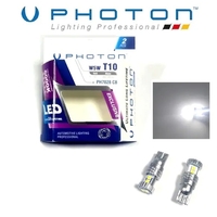 Комплект от 2 броя LED ЛЕД Крушки 6 SMD T10 W5W 12V Бяла Светлина Бели 6000К Photon EXCLUSIVE серия