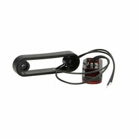 LED Светодиоден Габарит, Маркер, Токос, Червен, Овален, Е-Mark, 3 LED, 12V-24V, 8 см
