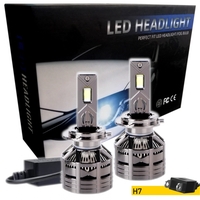 Комплект от 2 броя LED ЛЕД диодни крушки H7 Х7 12V 240W 24000lm за фарове Canbus без грешки 6000К