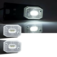 2 Броя LED Лед Габарит със Стойка, Рефлектор, Бяла Светлина, Маркер, Токос, 12V - 24V, E-Mark E9, За Каравана, Кемпер и др.