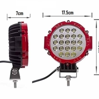 63W LED Мощен диоден фар,Червен, прожектор халоген джип ATV 4х4 офроуд